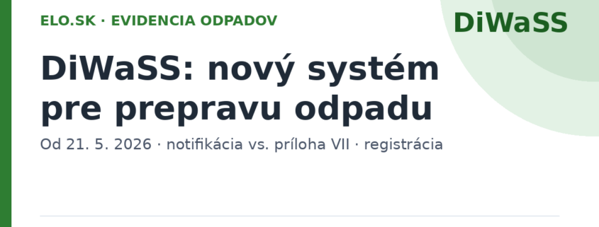 DiWaSS – digitálny systém EÚ pre cezhraničnú prepravu odpadu